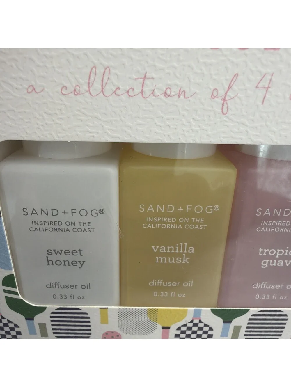 Sand + Fog Fragrance Diffuser Oil 4 Pack Sweet Honey Vanilla Musk Guava NEW